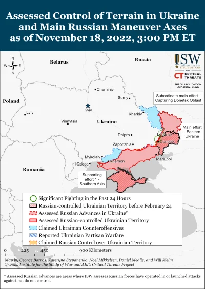 Kagernak - Ocena wojny na Ukrainie. Codzienny raport ISW, stan na 18 listopada. Zapra...