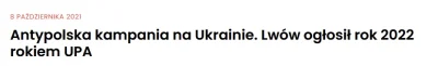 JanDzbanPL - Jakby komuś umknęło to rok 2022 na Ukrainie jest "Rokiem UPA", a wy ocze...
