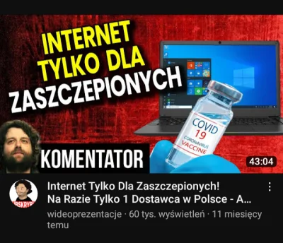 K....._ - @Conquistador: Gdy wprowadzą Internet tylko dla zaszczepionych ( ͡° ͜ʖ ͡°)