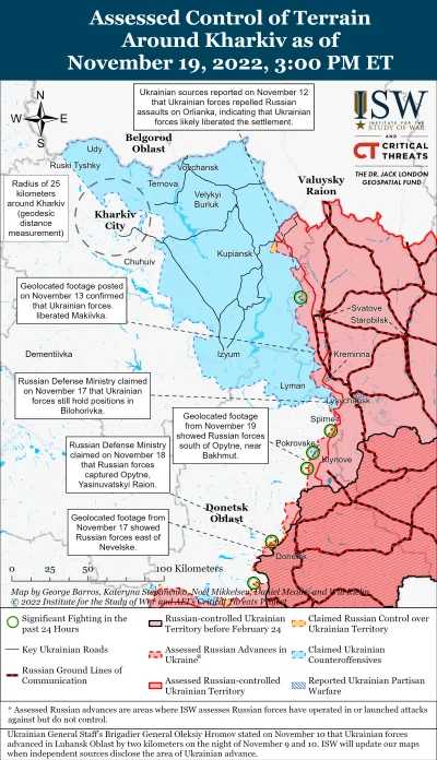 Kagernak - Wschodni obwód charkowski-zachodni obwód ługański
Siły ukraińskie kontynu...