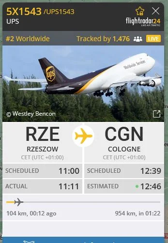 Mati3128 - #flightradar24
Ale żeby czołgi kurierem wysyłać? Ciekawe jaki to gabaryt ...