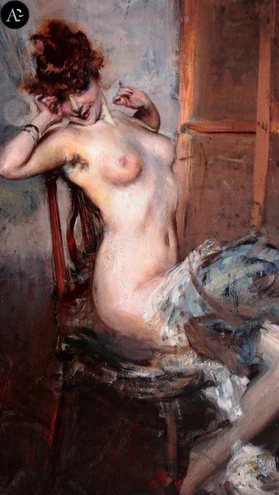 kaosha - #sztuka #art #obrazy #malarstwo
Giovanni Boldini
Naga Siedząca Kobieta
(1...