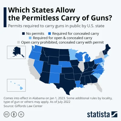 shuukre - @reconde4: Nie prawda. W wielu Stanach dozwolone jest „open carry”. W niekt...