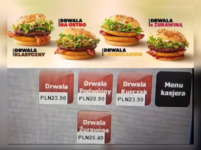 xydeN- - Na zdjęciu nowe ceny Drwala a to ceny z 2021 roku 
Brawo PiS…

X Burger D...