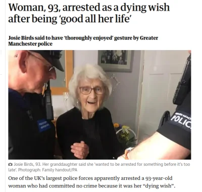 cumulus - 93-letnia babcia została aresztowana przez policję z Manchesteru. Było to j...