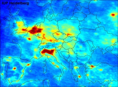 PierroLeone - Mapa zatrucia NOX w Europie