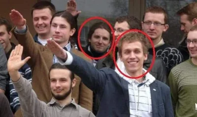 Kranolud - Ukraińscy posłowie Berkwitz (pszypadek?) i Sonierzew pozują do zdjęcia wyk...