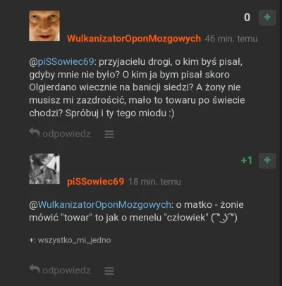 S.....H - @WulkanizatorOponMozgowych: doceń własny " towar "

@piSSowiec69 ( ͡° ͜ʖ ...