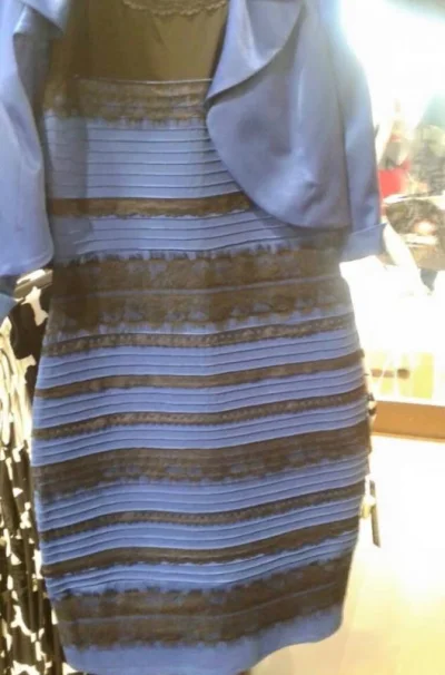 Panas - Jakiego koloru jest ta sukienka? Ja widzę czarne i niebieskie paski ( ͡° ͜ʖ ͡...