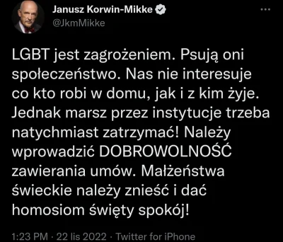 CipakKrulRzycia - #polityka #lgbt #malzenstwo #zwiazki 
#korwin #polska Głos rozsądk...