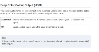 Matixer - @cezeterson: zobacz w ustawieniach wyświetlacza w ps3 czy deep color masz w...