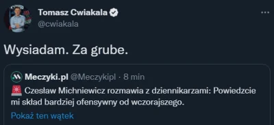 B.....a - No cwaniaki, powiedzcie skład bardziej ofensywny od wczorajszego.
Ja z wyr...