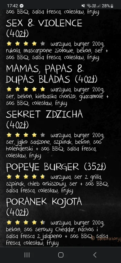 GoldNDigger - @pawlacze: bardzo proszę, typowe ceny z burgerowni. Dodaj do tego 10zł ...