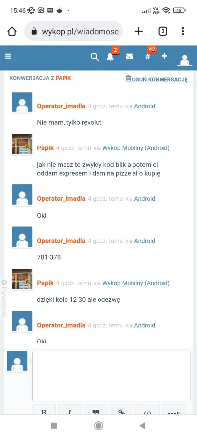 Operator_imadla - Kurła mirki nie uwierzycie, zostałem oszukany na wykopie xD jestem ...