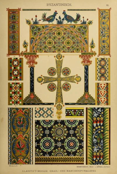 Borealny - Ornamenty z różnych kultur, poniżej bizantyjskie
Der Ornamentenschatz, 18...