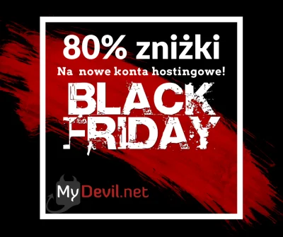 MyDevil - Black Friday Cyber & Monday w MyDevil.net!

właśnie wystartowała promocja...