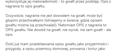 kloopsik - @Globtroter1985: a gdzie go oskarżyła o gwałt? Bo dość wyraźnie mówi ciągl...