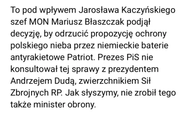 Sin- - Ważne, że tą decyzje podjął szeregowy poseł wymuszając ją na ministrze obrony ...