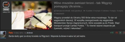 Normie_Lurker - @Fako: Powiedział koleś, co się podniecał, jak Węgry wysłały wino msz...