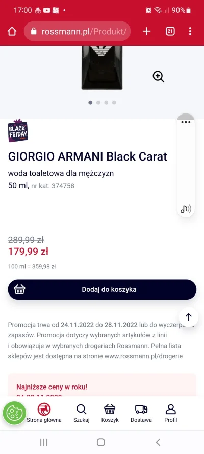 Bboski - Promocja w Rossmann której nie ma na Giorgio Armani Black Carat 

#blackfrid...