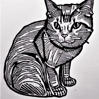 Lenalee - #sztuka #ai #linoryt #art #grafika #koty #dziwnekotki 

Nigdy nie robiłam...
