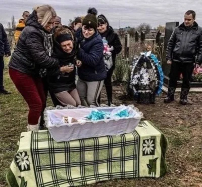 Ssslave - Dwudniowe dziecko zabite przez kacapów pociskiem zostało pochowane w miejsc...