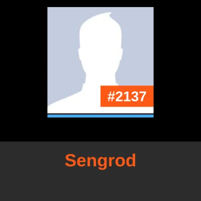 boukalikrates - @Sengrod: to Ty zajmujesz dzisiaj miejsce #2137 w rankingu! 
#codzien...