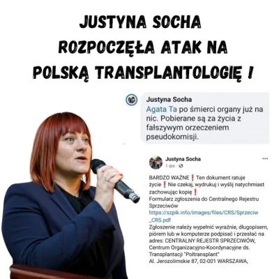 MalyBiolog - Justyna Socha rozpoczyna atak na polską transplantologię >>> znalezisko ...