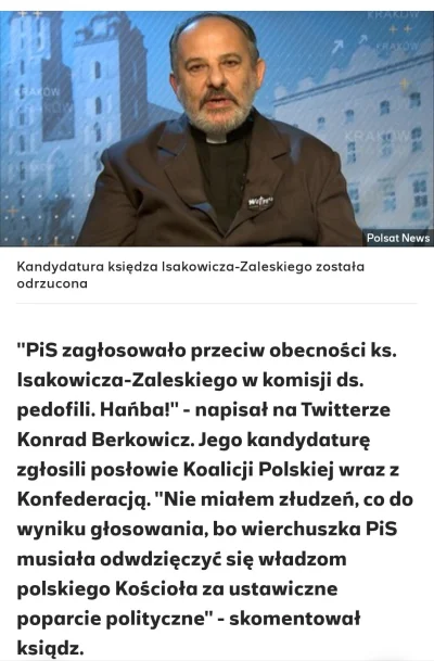 Fako - Szkoda, że dzięki głosom PiSu, Lewicy i KO nie znalazł się w Komisji ds. pedof...