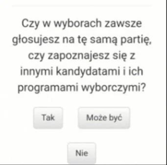 mbasasello - Super skonstruowane pytanie na tak / nie. Widać, że fachowcy. 
@panoptyk...