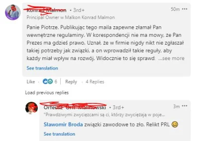 B.....o - Polcam przejrzec komentarze na linkedin. Korposzczury maja dylemat czy kryt...