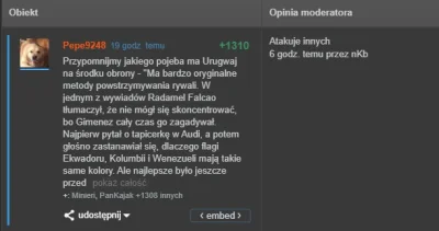 Pepe9248 - Moderacja usunęła mi tą niesamowitą historię o Gimenezie z powodu "atakuje...