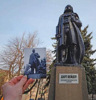 Zwiadowca_Historii - Tymczasem w Odessie na Ukrainie... pomnik Lenina został przekszt...