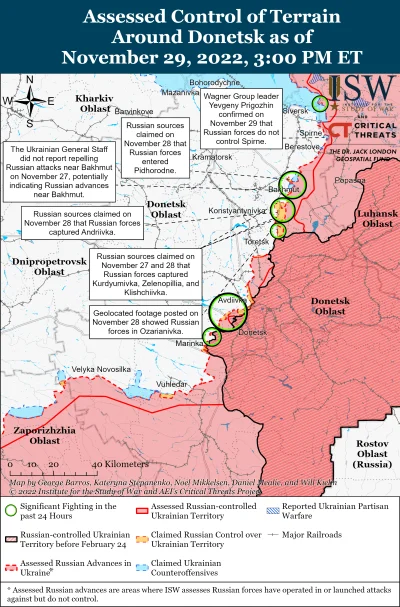 Kagernak - Obwód Doniecki.

Siły rosyjskie kontynuowały ograniczone zdobycze w okol...