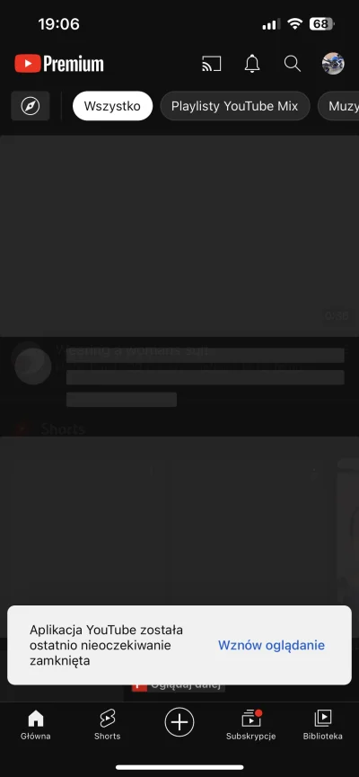 JaTobieTyMi - Coś się zepsuło i gdy włączę #youtube to apka się automatycznie zamyka ...