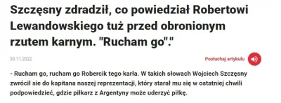 PennnyS - Wojciech Szczęsny zdradził co powiedział do Lewego podczas karnego. 

#mund...