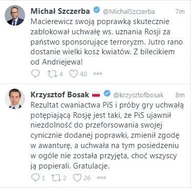 lkg1 - Czyli jutro pójdzie w świat, że Polska nie uznała Rosji za państwo terrorystyc...