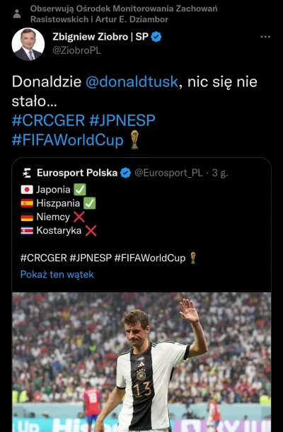 CipakKrulRzycia - #mecz #polityka #tusk #heheszki #polska #niemcy 
#ziobro To nie fe...