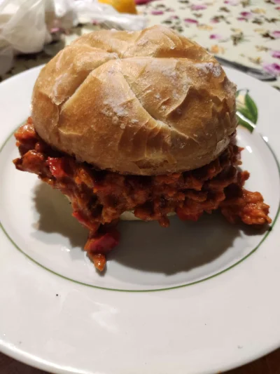 smutnylizak - Moje pierwsze podejście w zrobieniu sloppy joe myślę że wyszło całkiem ...