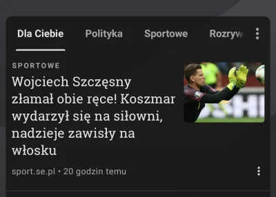 ChomikTwardyposlad - Ciekawe czy to clickbait i naprawdę złamał ręce przed meczem z F...