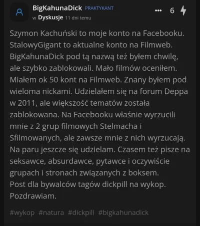 Artok - Prawie zapomniałem to wrzucić. Kahuniak dał namiary na siebie na FB. Trzeba g...