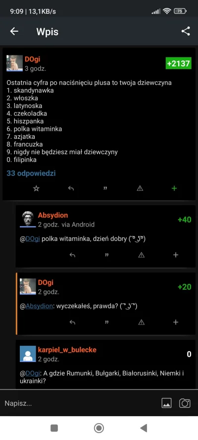 GrammarNazi - @DOgi U mnie niby ostatnia cyfra wskazuje na Azjatkę, ale liczba pokazu...