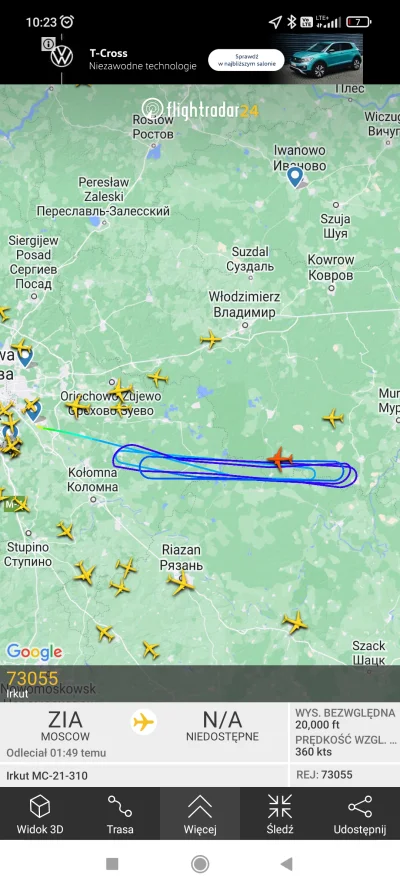 Selavi - Ruskie coś knują
Chyba pierwszy raz widzę na fr ich samoloty 

#flightrad...