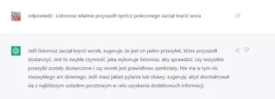 B.....o - > Listonosz właśnie przyszedł oprócz poleconego zaczął kręcić wora

@Logi...