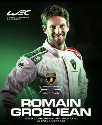 M.....4 - Grosjean w Hypercarze Lamborghini na 2024 #wec #f1 #kubica