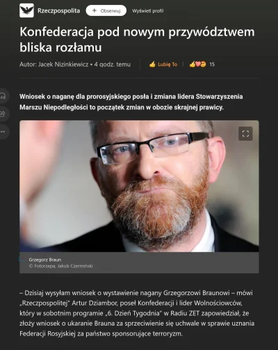 M.....a - Konfederacja pod nowym przywództwem bliska rozłamu
 Politycy Konfederacji w...