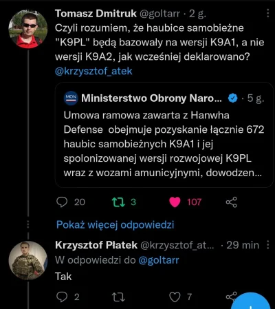 peter1616 - Co do K9 to ciekawe informacja. Miały być na podstawie K9A2 z automatem ł...