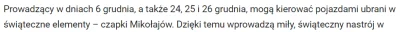 mrsopelek - @nathaliekill: Eh. W święta to prowadzący będą mogli jeździć w czapkach. ...