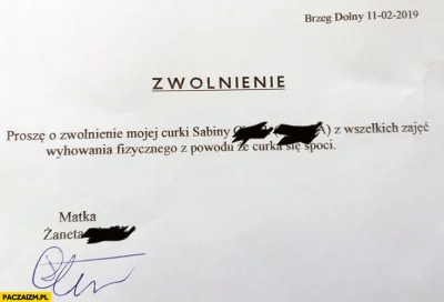 Cierniostwor - Styknie takie zwolnienie od rodziców?
#obowiazkowecwiczeniawojskowe