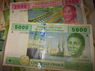 IbraKa - 2000 i 5000 franków z Afryki Centralnej (ʘ‿ʘ)
#banknoty #numizmatyka